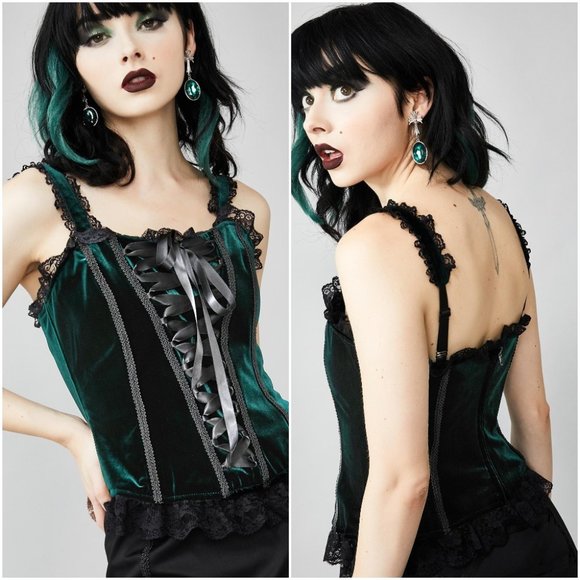 Dolls Kill Other - Dolls Kill (Widow) Earthly Sermon Velvet Corset